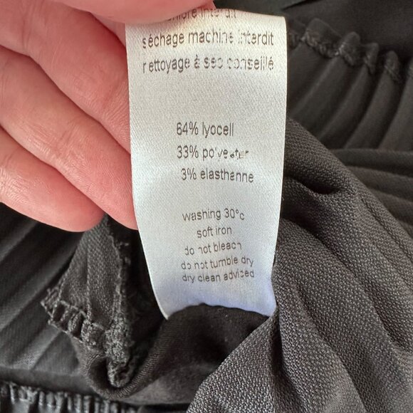 Moloko Womens Dress Pleated Artsy Lagenlook Long Sleeve Size M Black Stretch - Picture 9 of 12